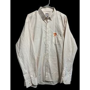 VOLS TENNESSEE Orange White Button Down Long Sleeve Shirt Fredrick Martin XXL